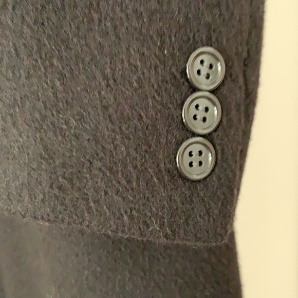 Men’s Cashmere top coat mink collar, black, vent in back - Picture 3 of 6